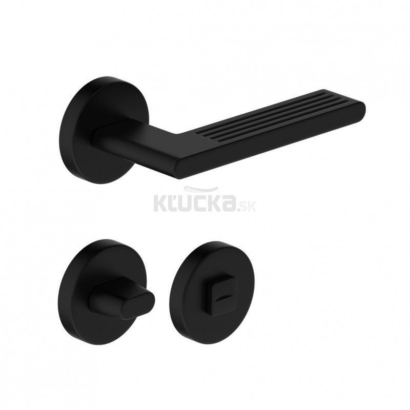 RK.C3 CAPRI kľučka na dvere / WC čierna, Čierna, na WC