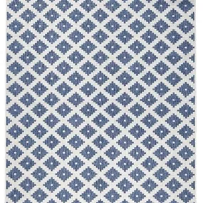 NORTHRUGS - Hanse Home koberce Kusový koberec Twin-Wendeteppiche 103128 blau creme – na von aj na doma - 80x350 cm