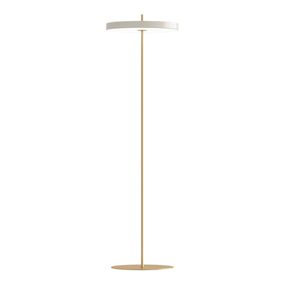 Biela LED stojacia lampa so stmievačom s kovovým tienidlom (výška 151 cm) Asteria Floor – UMAGE