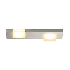BOPP Bopp Lamina stropné LED svietidlo, 2-plameňové, Obývacia izba / jedáleň, hliník, 10W, P: 36 cm, L: 12 cm, K: 3cm