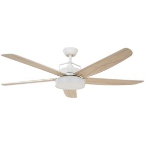 Lucci air 213176-LED Stropný ventilátor LOUISVILLE 1xGX53/18W/230V drevo/bílá+DO