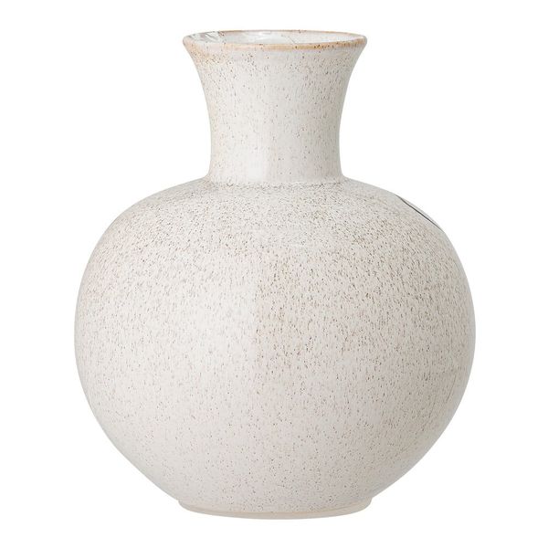Biela kameninová váza Bloomingville Irini, výška 22,5 cm