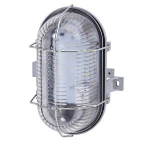 Ledino Nástenné LED odolné voči nárazom Pesch 8 IP44, Kúpeľňa, plast, sklo, 8W, Energialuokka: F, L: 12.4 cm, K: 17.6cm