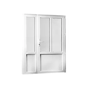 SKLADOVE-OKNA.sk Vedľajšie vchodové dvere dvojkrídlové, pravé, REHAU Smartline+, 1380 x 2080 mm, biela