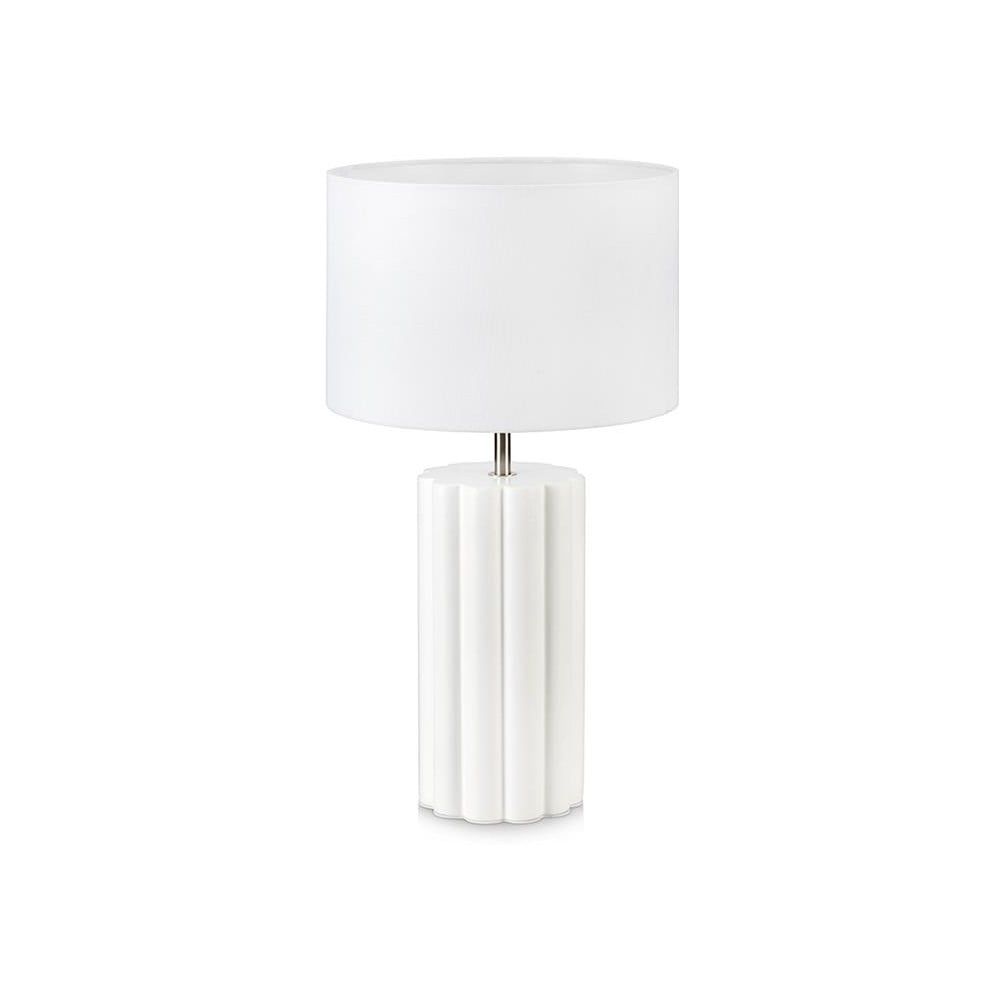 Biela stolová lampa Markslöjd Column, výška 44 cm