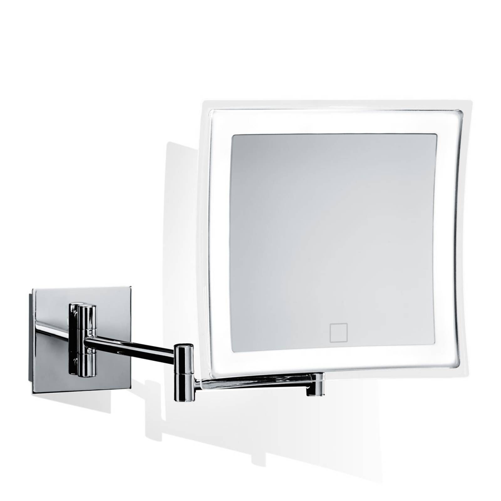 Decor Walther BS 85 dotykové LED zrkadlo hranaté, Kúpeľňa, kov, akryl, sklo zrkadla, 7.2W, L: 21 cm, K: 23.5cm