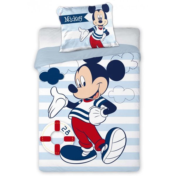 Faro Obliečky do postieľky Mickey Mouse Námorník,100x135/40x60 cm