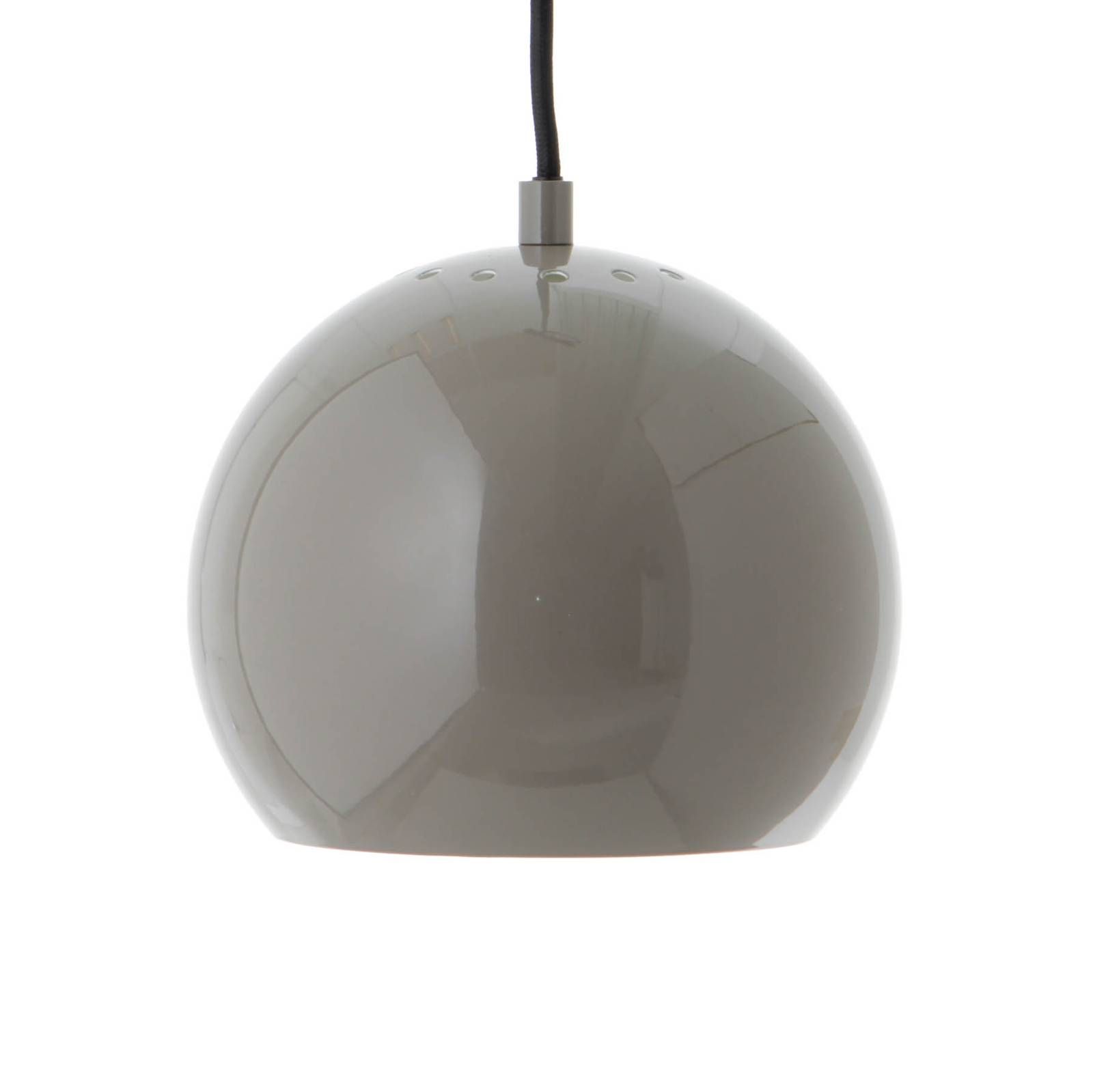FRANDSEN Ball závesná lampa Ø 18 cm sivá lesklá, Obývacia izba / jedáleň, kov, E27, 40W, K: 16cm