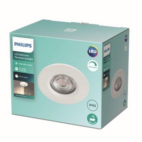 Philips Dive LED SL261 Zápustné svietidlo do kúpeľne kruhové 5W/350lm 85mm 2700K IP65 biela