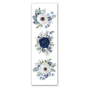 Modro-biely behúň na stôl 140x45 cm - Minimalist Cushion Covers