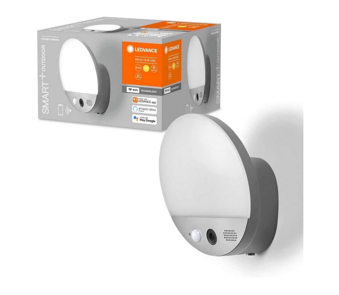 Ledvance- LED Nástenné svietidlo so senzorom a kamerou SMART+ 15W/230V Wi-Fi IP44