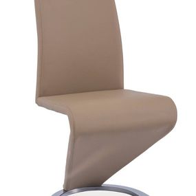 Jedálenská stolička Signal H-090 chróm/tmavo béžová
