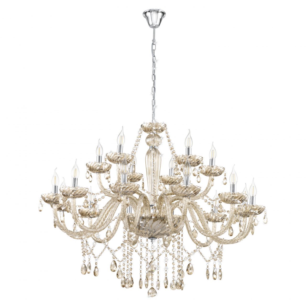 Eglo Chandeliers 39095 BASILANO luster 18xE14 cognac