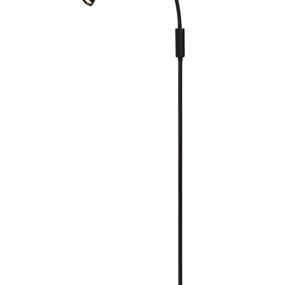 Lucide 18756/03/30 LED stojacia čítacia lampa Zozy 1x4W | 250 lm | 3000K - čierna, nastaviteľná, stmievateľná