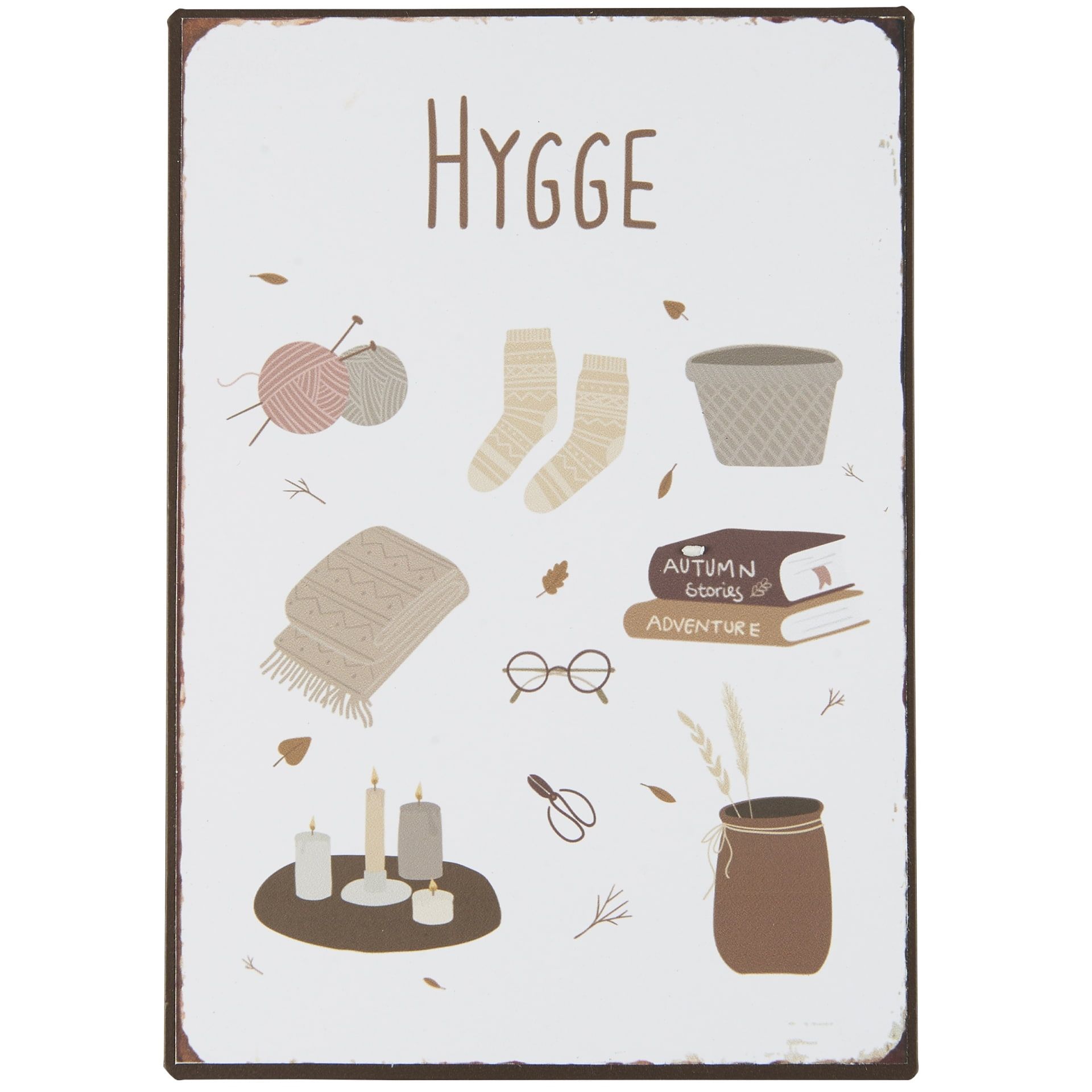 IB LAURSEN Plechová ceduľa Autumn Hygge