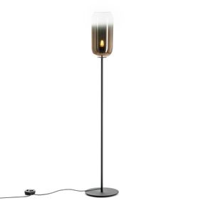 Artemide Gople stojaca lampa, bronz/čierna, Obývacia izba / jedáleň, fúkané sklo, hliník, E27, 20W, K: 170cm