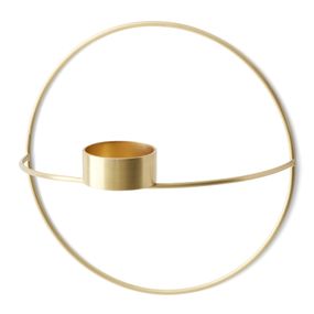 Audo Copenhagen Nástenný svietnik POV Circle Brass Tealight 20 cm