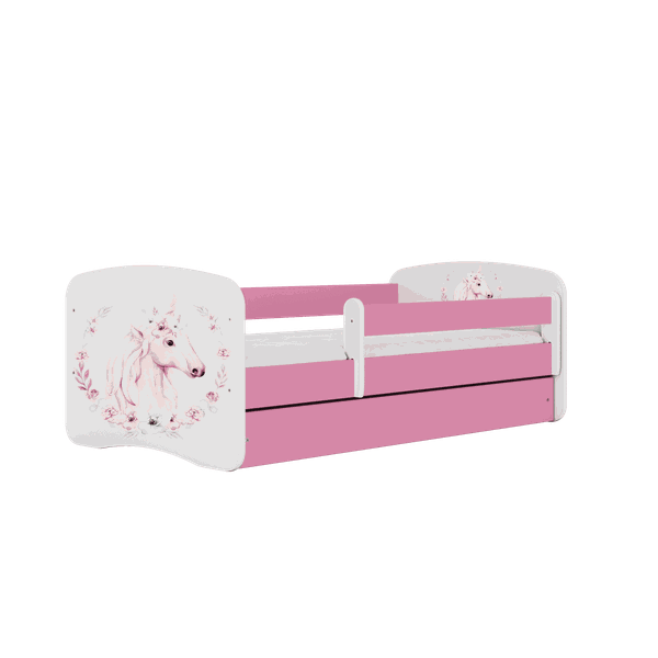Letoss Detská posteľ BABY DREAMS 160/80 - Koník Ružová S matracom Bez uložného priestoru