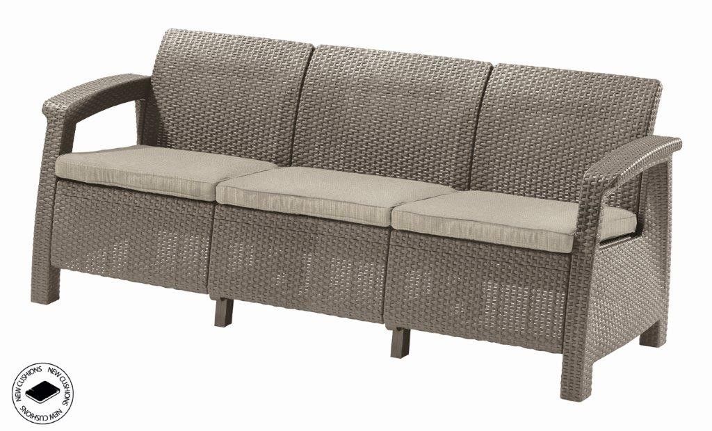 Keter Zahradní nábytek Keter Corfu love seat max třísedačková pohovka cappuccino KT-610349