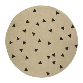 ferm LIVING Jutový koberec Triangles Ø100 cm