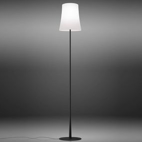 Foscarini Birdie Easy stojacia lampa čierna, Obývacia izba / jedáleň, polykarbonát, lakovaný hliník, E27, 57W, K: 150cm