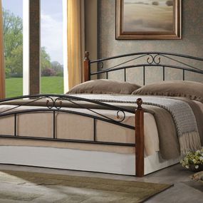 VerDesign, Kovová posteľ DOLORES 180x200 kov - čierny, biely, farebný,masív