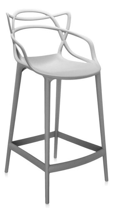 Kartell - Vysoká barová stolička Masters, sivá
