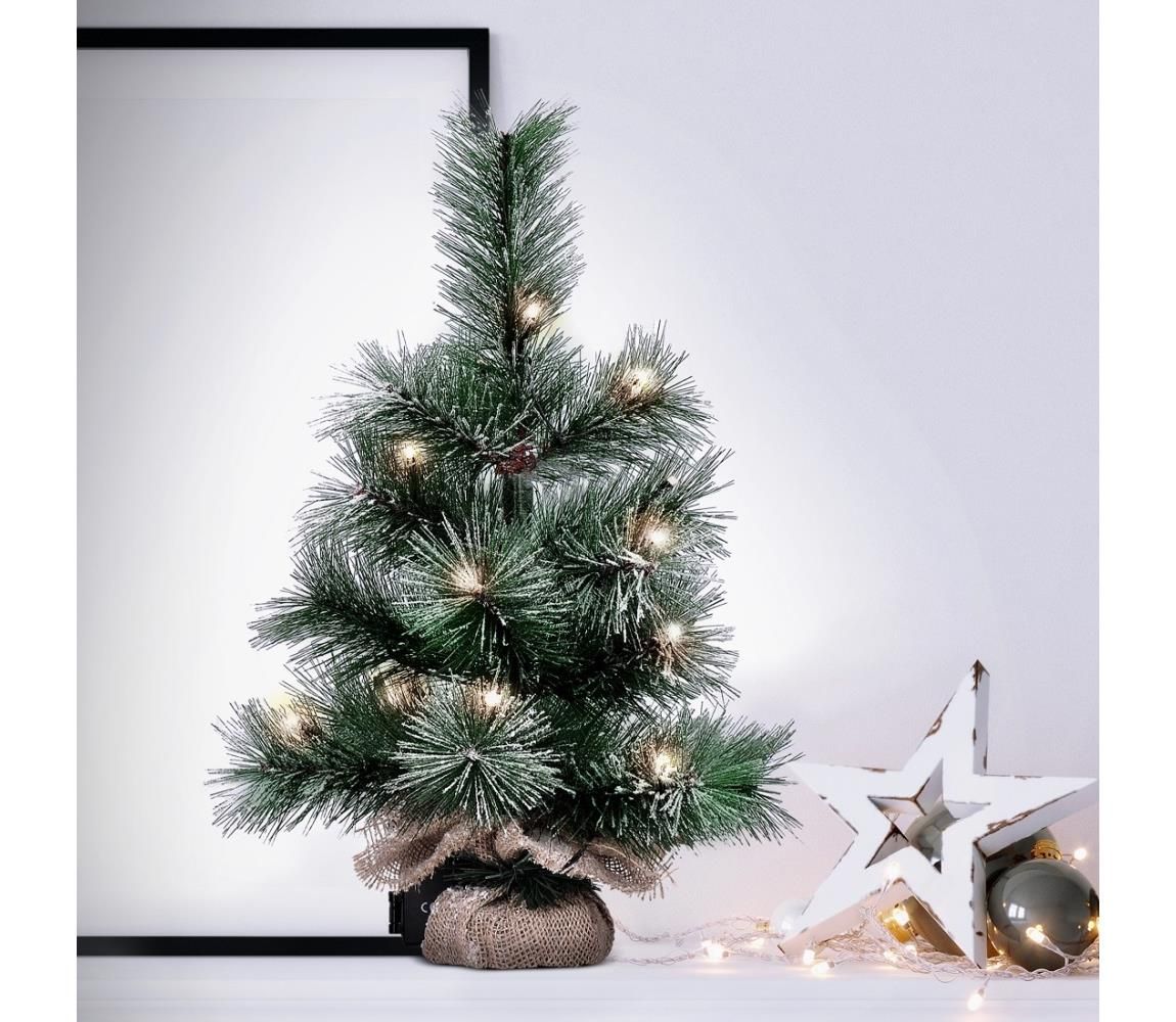 Solight 1V238 - LED Vonkajšia vianočná dekorácia 15xLED/3xAA stromček IP44