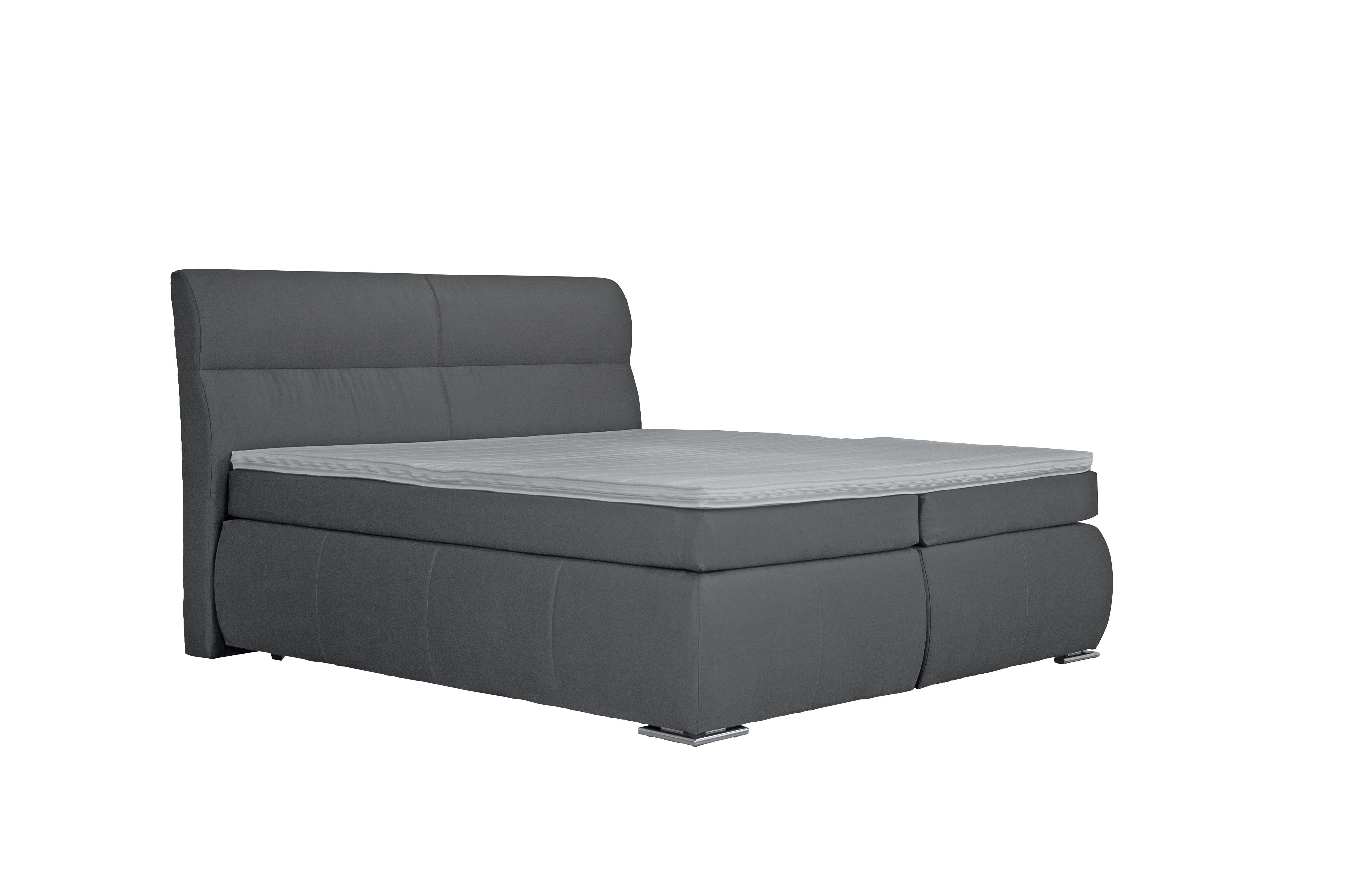 Manželská posteľ Boxspring 180 cm Blanár Inca (tmavosivá) (s matracmi) *2 anatomické vankúše ZADARMO