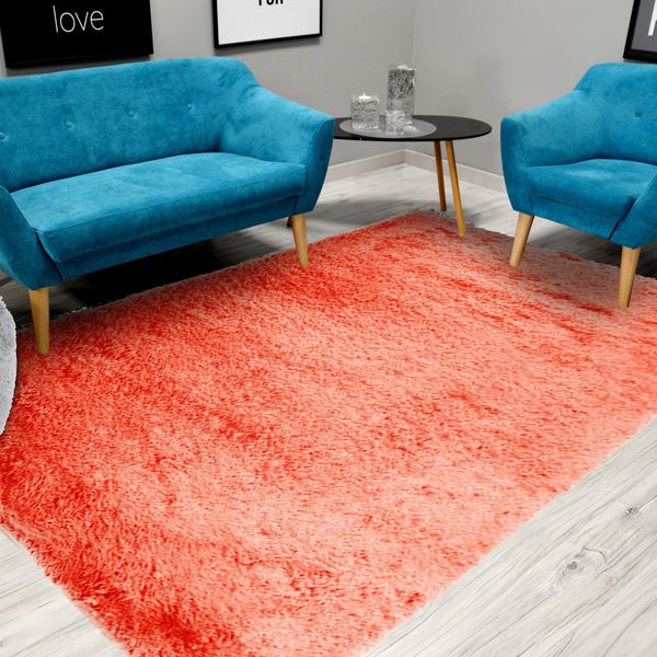 DomTextilu Luxusný plyšový koberec koralovej farby 160 x 230 cm 17364