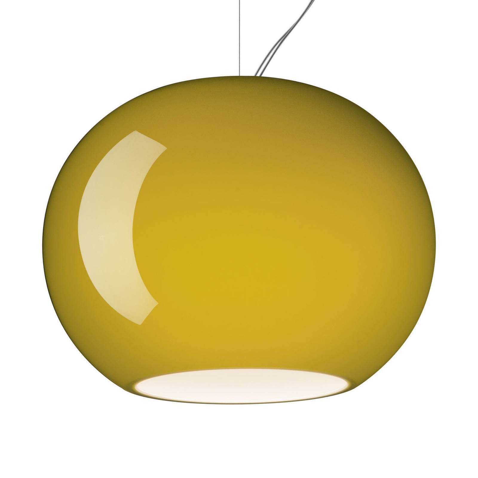 Foscarini Buds 3 závesné LED, E27 žltozelená, Kuchyňa, ručne fúkané sklo, E27, 21W, K: 23cm