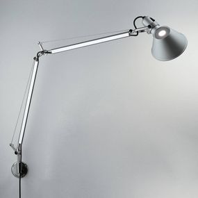 Artemide Dizajnové nástenné svetlo Tolomeo Mini, Obývacia izba / jedáleň, hliník, E27, 77W, K: 111cm