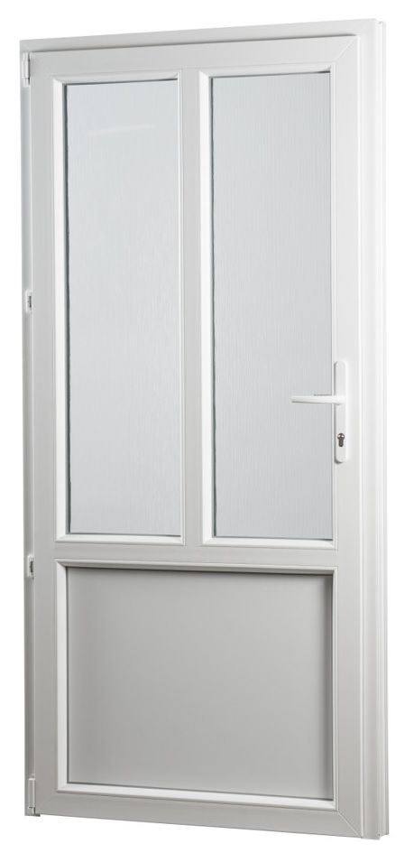 SKLADOVE-OKNA.sk - Vedľajšie vchodové dvere PREMIUM, ľavé - 980 x 2080 mm, biela