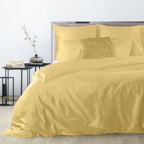 DomTextilu Exkluzívne obojstranné posteľné obliečky žltej farby 3 časti: 1ks 180x200 + 2ks 70 cmx80 Žltá 70x80 cm 27913-153800