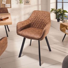 Dizajnová stolička Francesca, svetlohnedá