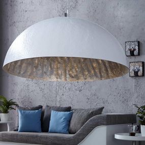 Lampa Glimer 70cm bielo-strieborná