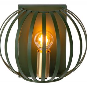 Lucide 78274/01/33 nástenná lampa Manuela 1x40W | E14 - zelená, kov, stmievateľná