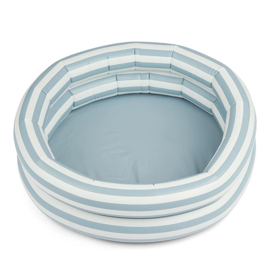 LIEWOOD Nafukovací bazén pre deti Leonore Stripe Sea blue/creme 80 cm