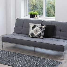 Dizajnová rozkladacia sedačka Amadeo, 198 cm, sivá