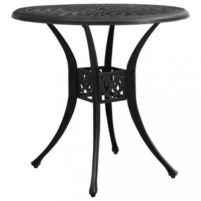 Záhradný stôl liaty hliník Dekorhome Čierna