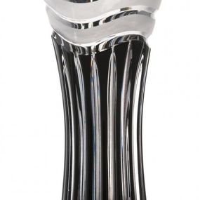 Krištáľová váza Dune, farba čierna, výška 180 mm