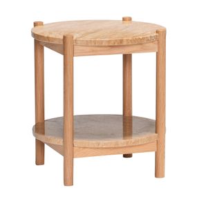 Hübsch Konferenčný stolík Trava Wood/Travertin