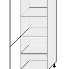 ArtExt Kuchynská linka Brerra - mat Kuchyňa: Spodná skrinka D14/DP/60/207 / (ŠxVxH) 60 x 207 x 56,5 cm