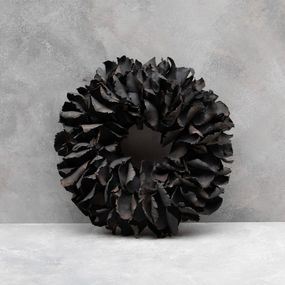 Dekoratívny veniec Palm Petal Black, 40 cm