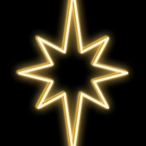 DecoLED LED světelná hvězda, závěsná, 80 x120 cm, teple bílá
