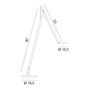 Rotaliana String F1 stojaca LED lampa striebro Ag, Obývacia izba / jedáleň, hliník, polykarbonát, textil, 9W, K: 87cm