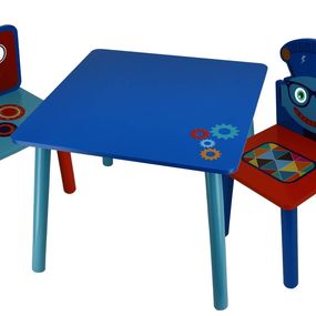 BHome Dětský stůl s židlemi ROBOT