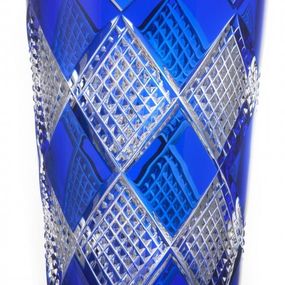 Krištáľová váza Colombine II, farba modrá, výška 255 mm