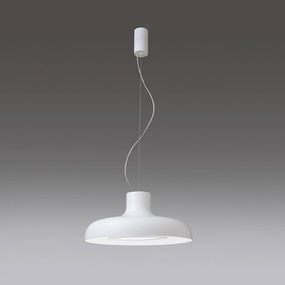 ICONE Duetto LED závesné svietidlo 927 Ø35cm biela, Obývacia izba / jedáleň, hliník, 13W