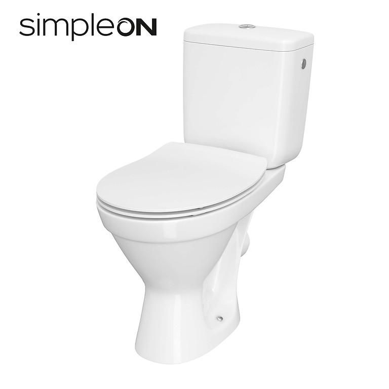 CERSANIT - WC KOMBI 699 CERSANIA II. SIMPLEON 010 3/6L+DUROPLAST SLIM SEDADLO SOFTCLOSE K11-2340